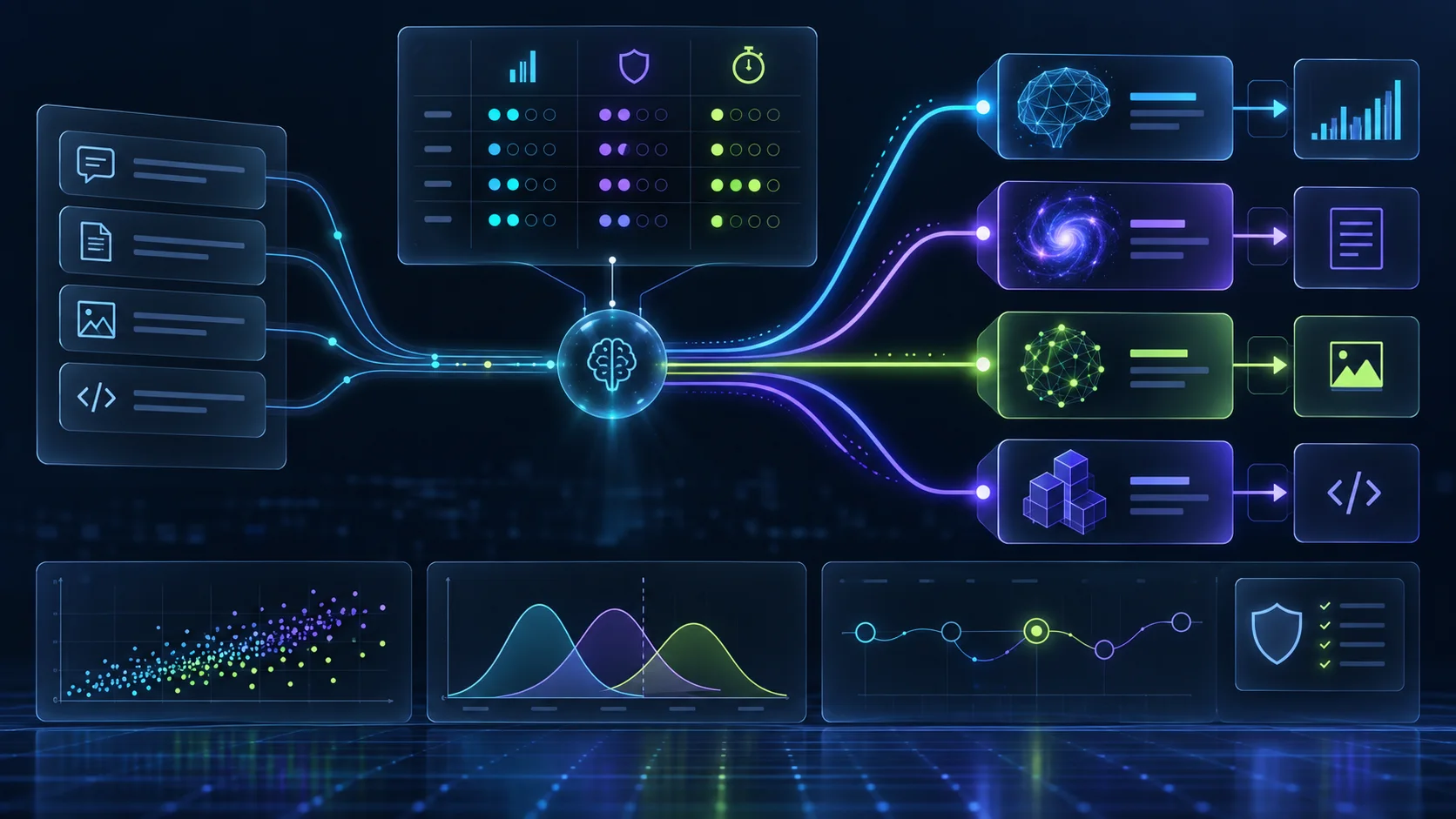 Jev AI selecting a model path for an agent