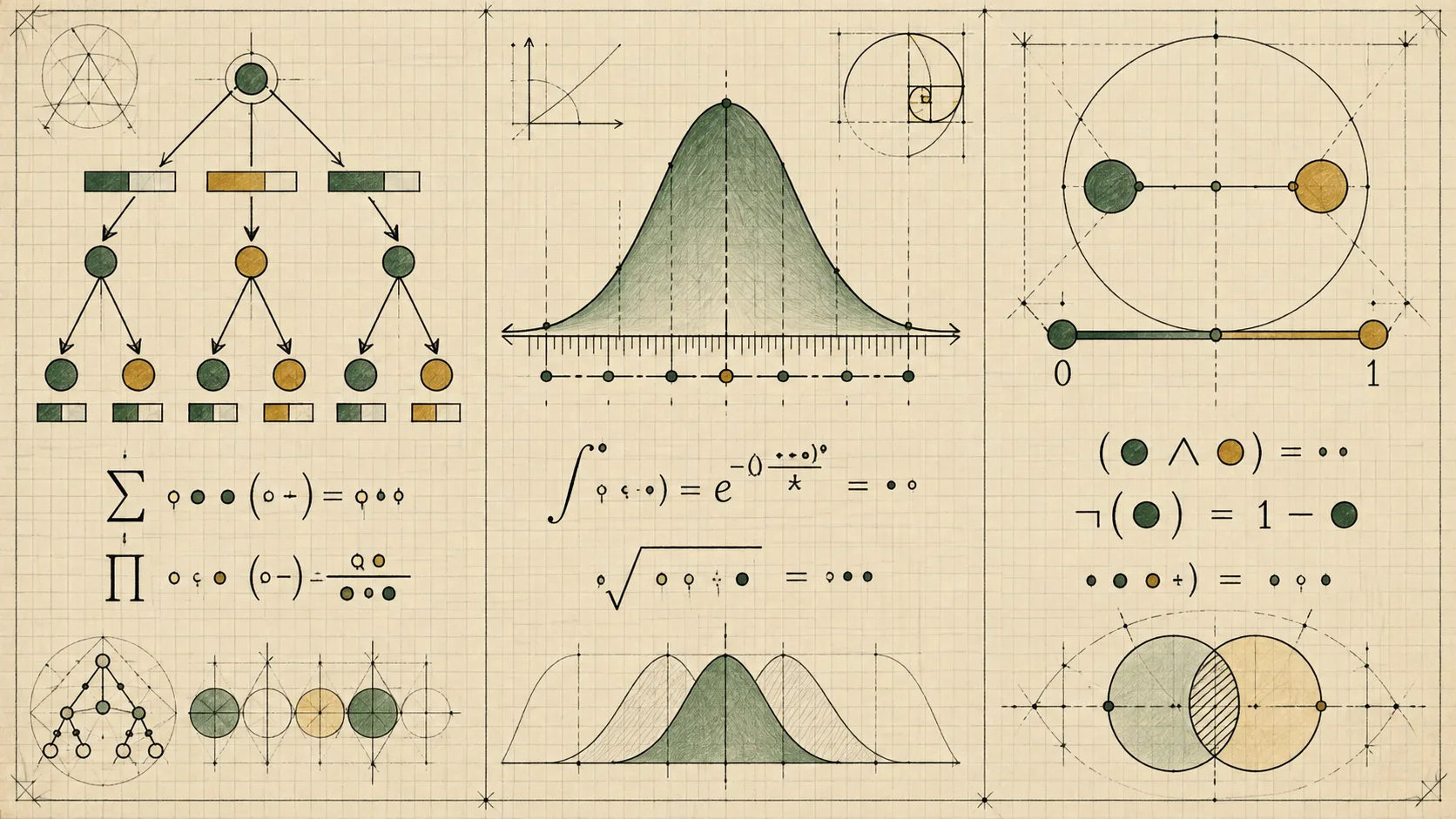 Notebook-style comparison of Choice branches, an ordered Score scale, and a Noul probability axis